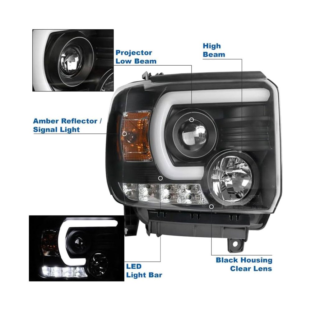 Autoparts LED Black Projector Headlights - Image 3