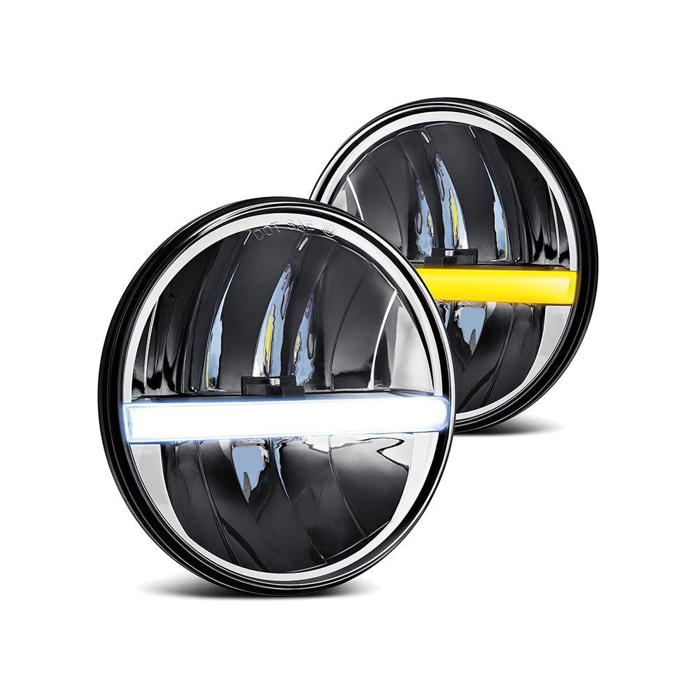 SUPAREE 7 Round LED Headlights RGB Halo Angel - Image 3