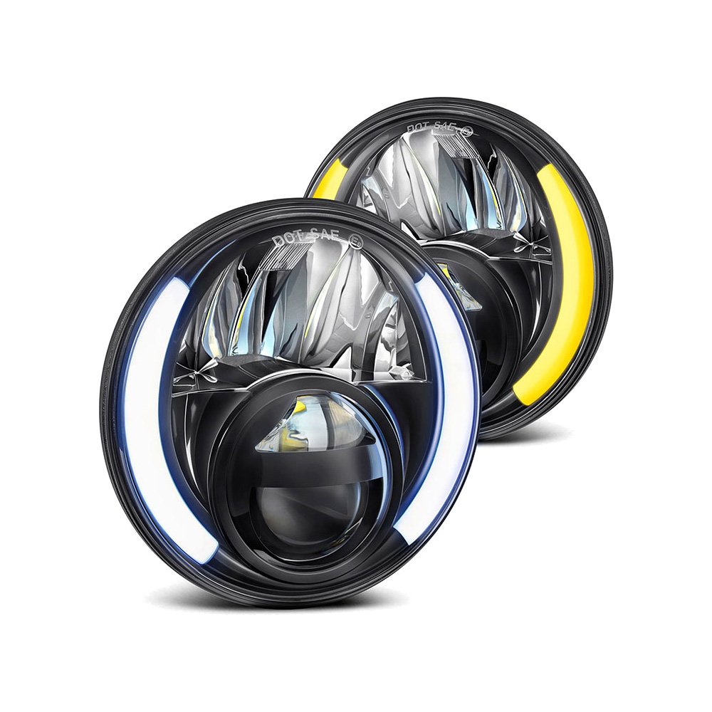SUPAREE 7 Round LED Headlights RGB Halo Angel - Image 4