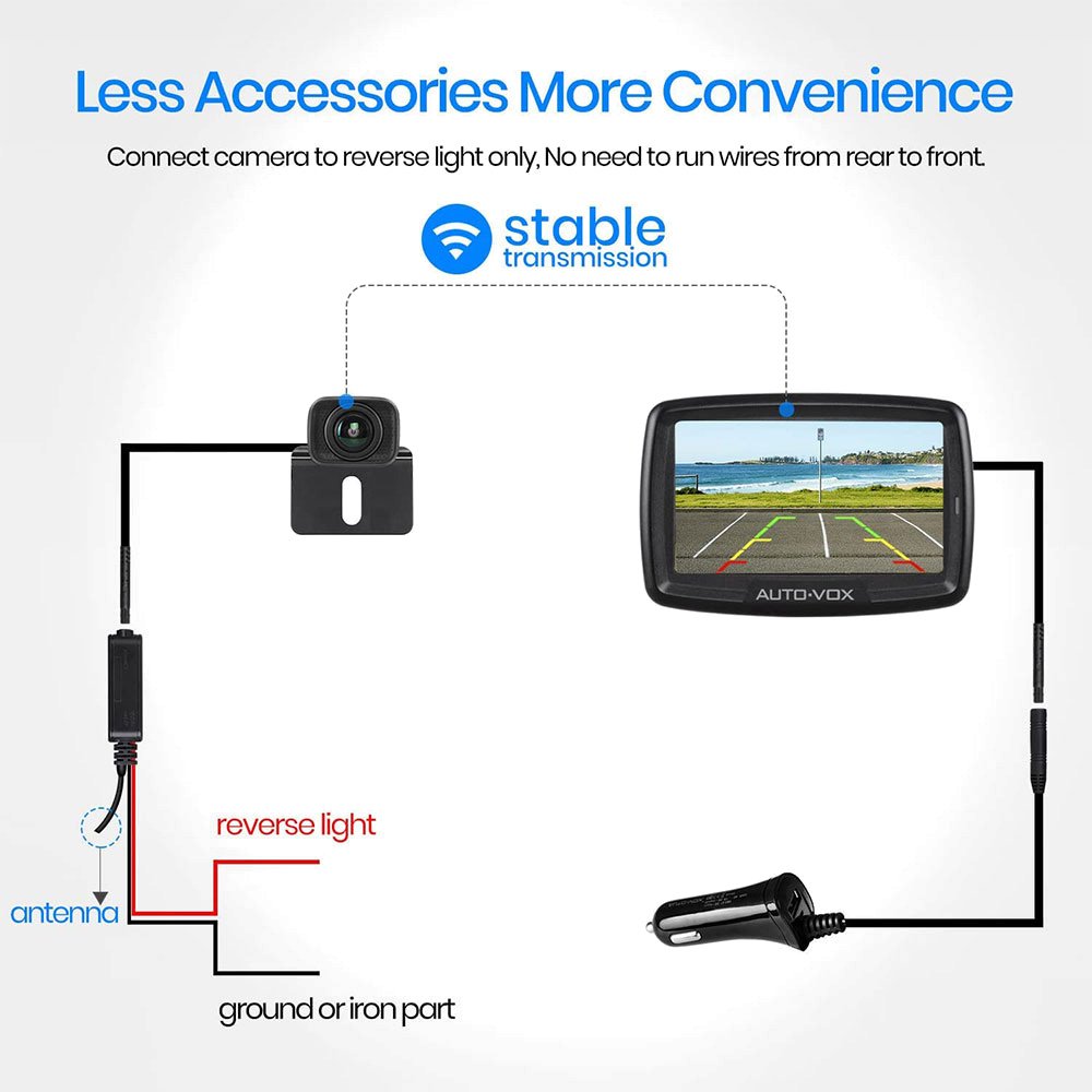 AUTO-VOX 9.8ft Extension Cord Dash Cam Rear - Image 5