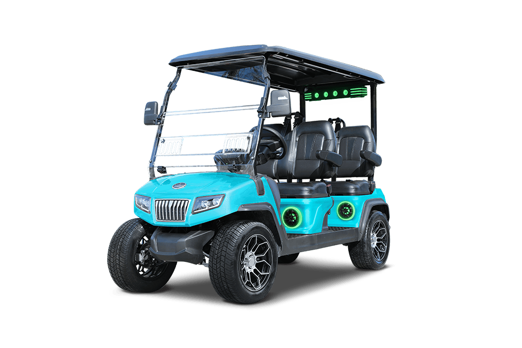 Sky Blue Evolution D5 Ranger 4 Plus - For Sale at Woody's Golf Carts