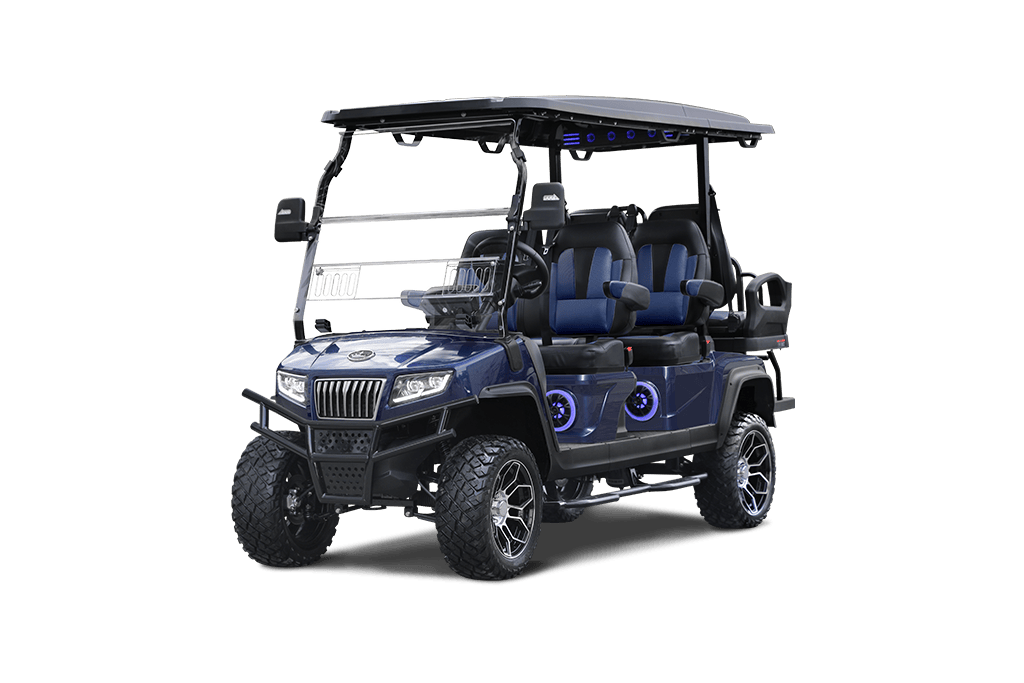 Mediterranean Blue Evolution D5 Maverick 4+2 Plus - For Sale at Woody's Golf Carts
