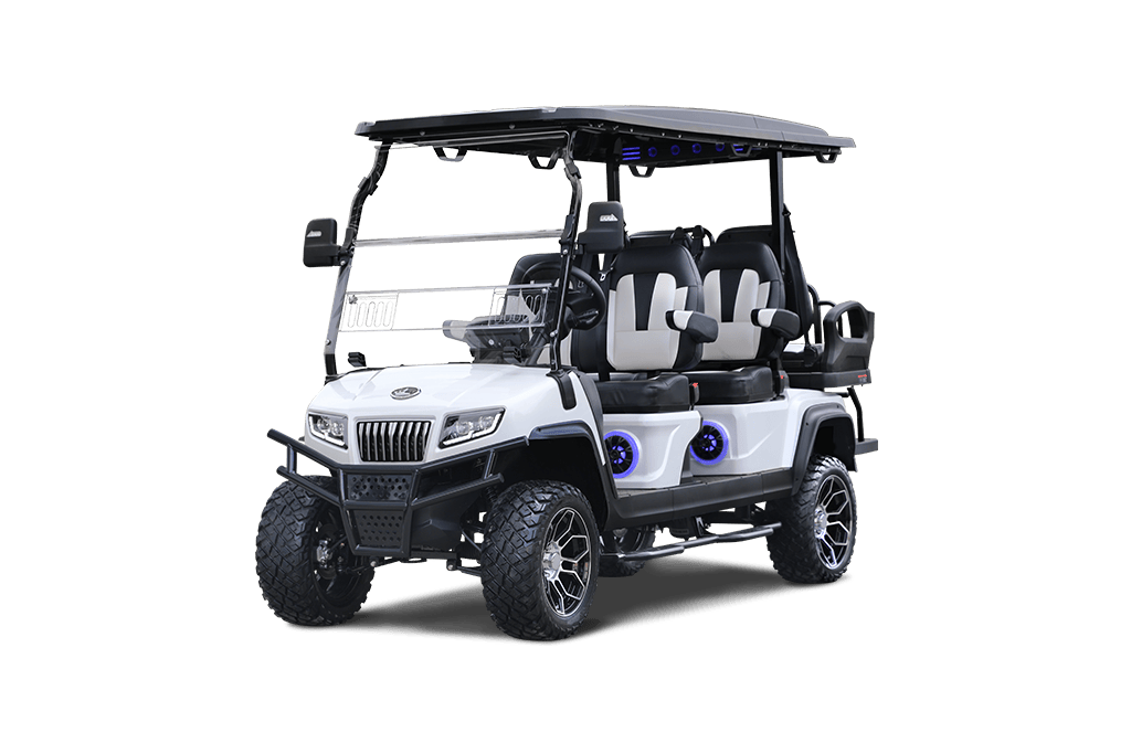 Mineral White Evolution D5 Maverick 4+2 Plus - For Sale at Woody's Golf Carts