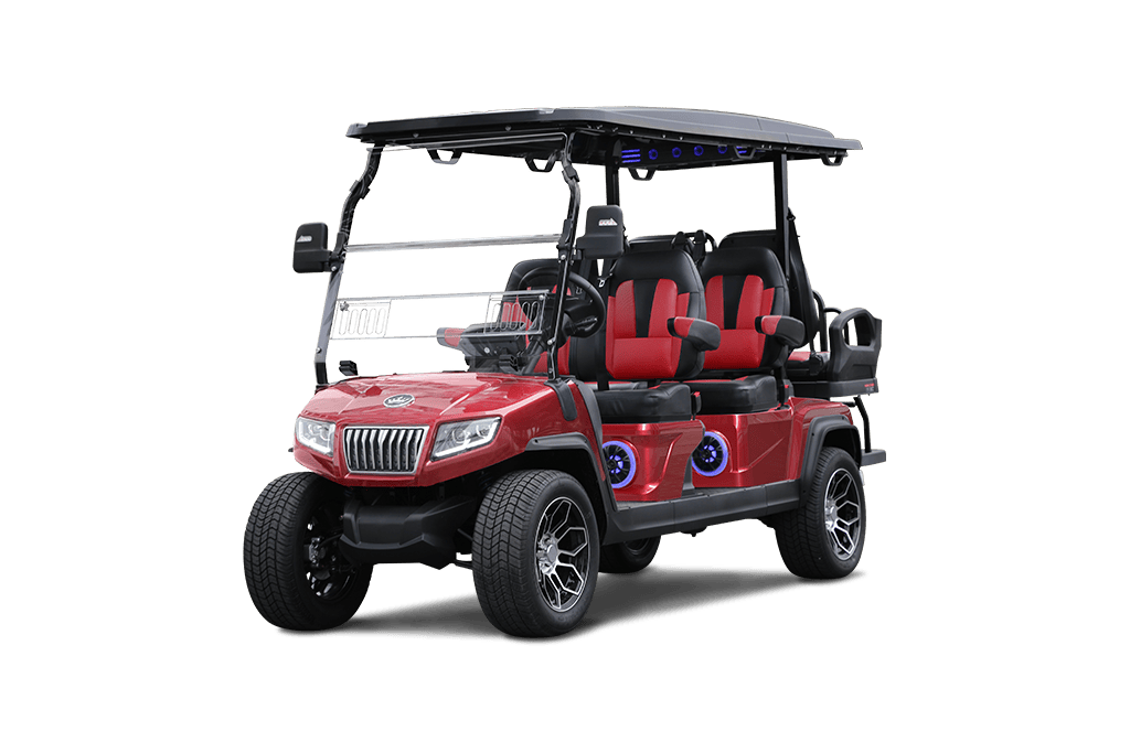 Flamenco Red Evolution D5 Ranger 4+2 Plus - For Sale at Woody's Golf Carts