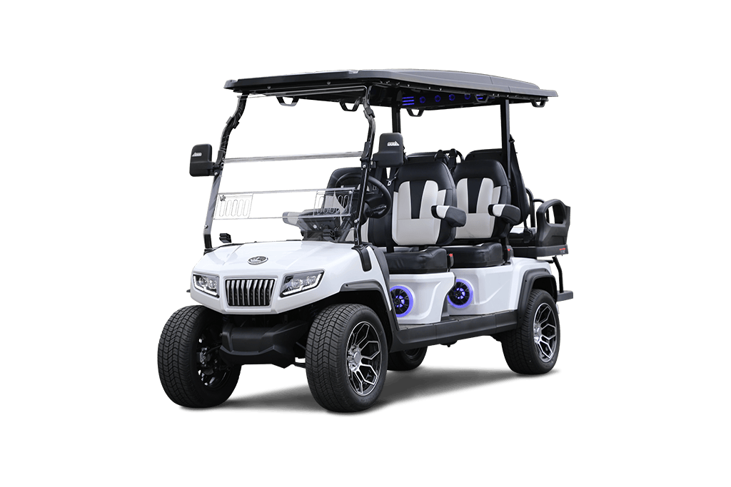 Mineral White Evolution D5 Ranger 4+2 Plus - For Sale at Woody's Golf Carts